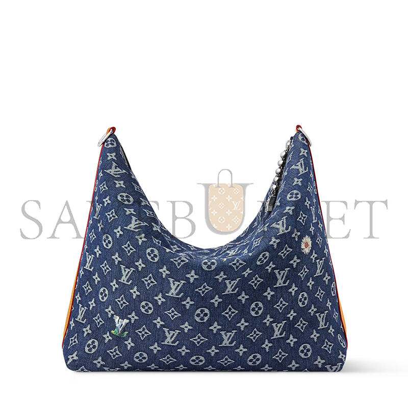 LOUIS VUITTON DENIM VAGABOND HOBO M27555 (48*38*14cm)